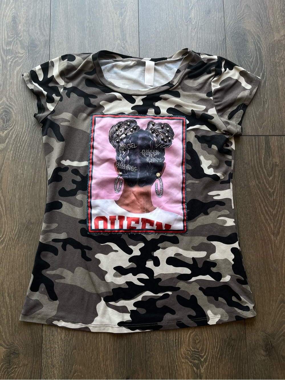 R Rogue Camo Girl Graphic T-Shirt